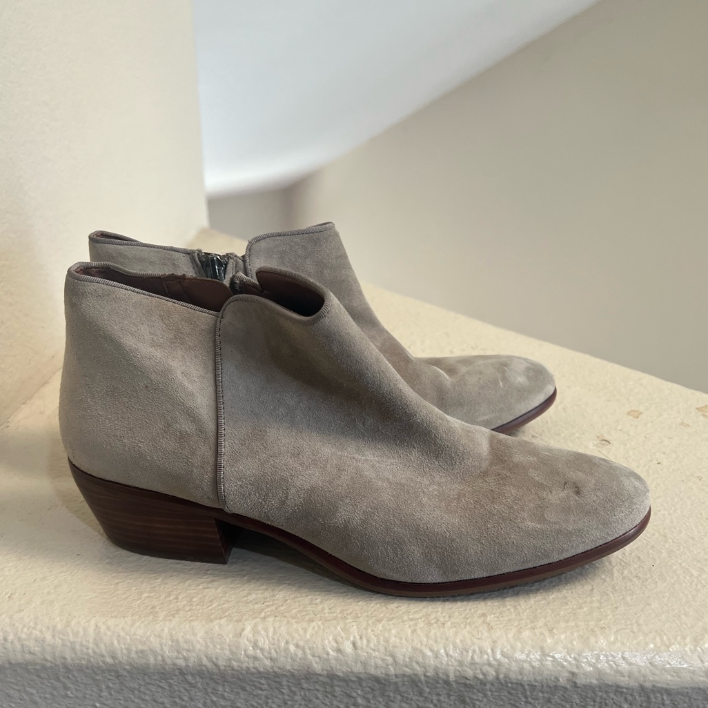 Nwnt Sam Edelman Petty Ankle Boots, Putty Suede, Women’s 10